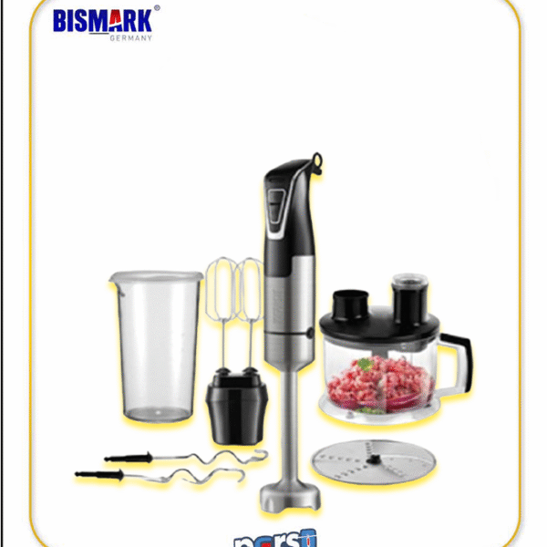 گوشت‌کوب برقی بیسمارک مدل BM-3316 مشکی نقره‌ای با تیغه استیل و طراحی مدرن