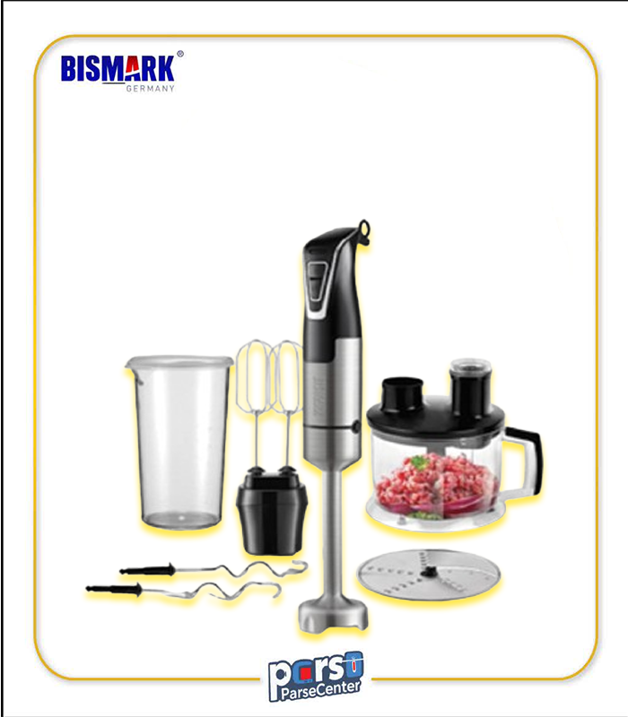 گوشت‌کوب برقی بیسمارک مدل BM-3316 مشکی نقره‌ای با تیغه استیل و طراحی مدرن