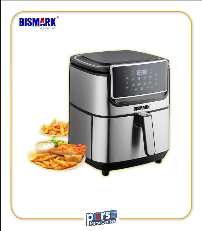 سرخ‌کن دو المنت بیسمارک مدل BM-3558 با بدنه استیل ضد زنگ و طراحی حرفه‌ای