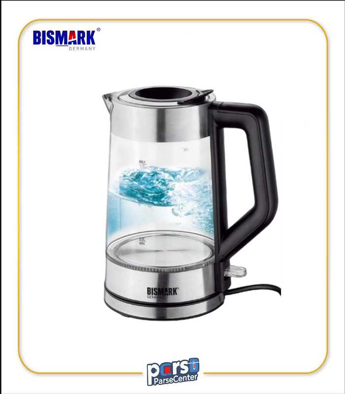 کتری برقی بیسمارک مدل BM3402 با بدنه استیل و توان 2200 وات