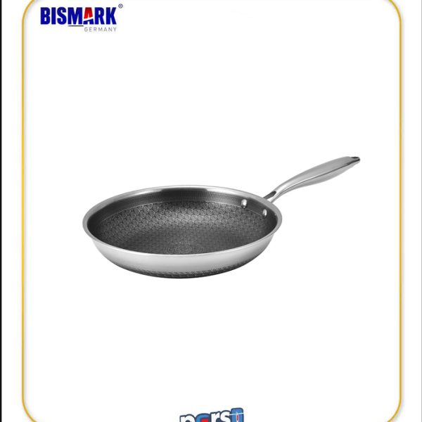 ماهی تابه استیل هیبرید کف لیزری 18 سانت بیسمارک مدل BM623