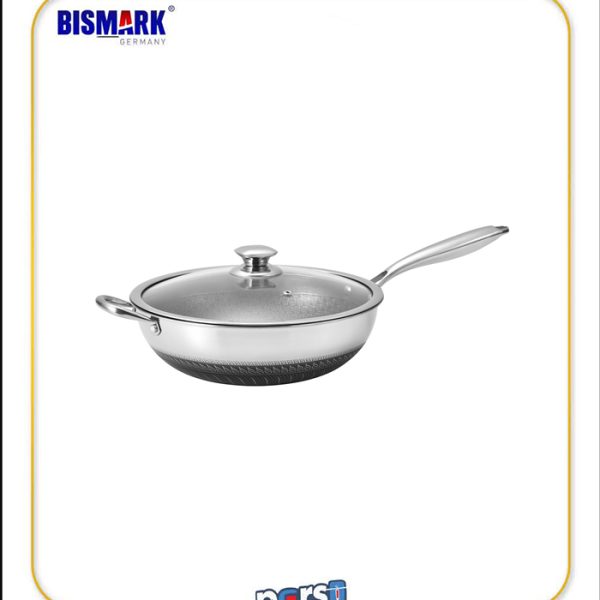 تابه ووک استیل هیبرید کف لیزری 28 سانت بیسمارک مدل BM627